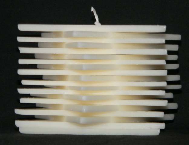 White Christmas Star Stack Candle - Star